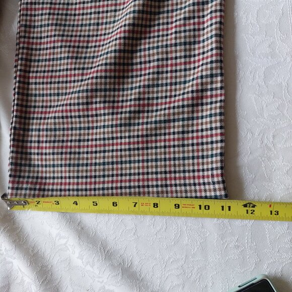 ZARA Wide-Leg Pants, Multi-Check, With Waist Ribbon, Size S - Picture 8 of 8